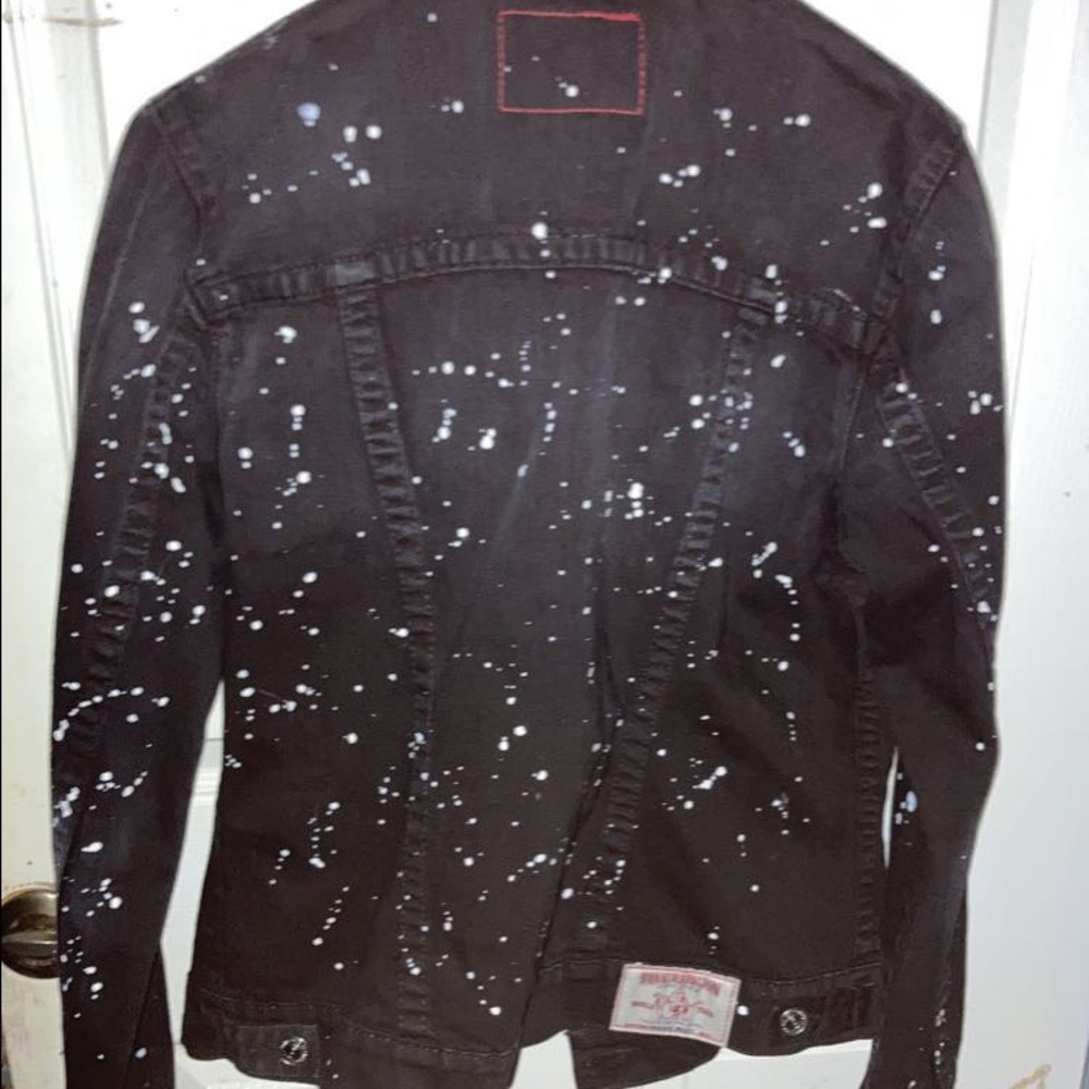 True religion black denim jacket